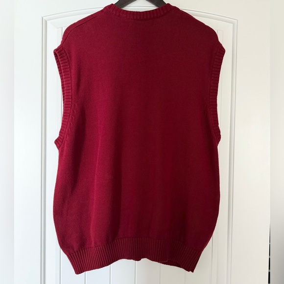 Oscar de la Renta Red Cable Knit Sweater Vest XXL - Picture 4 of 4